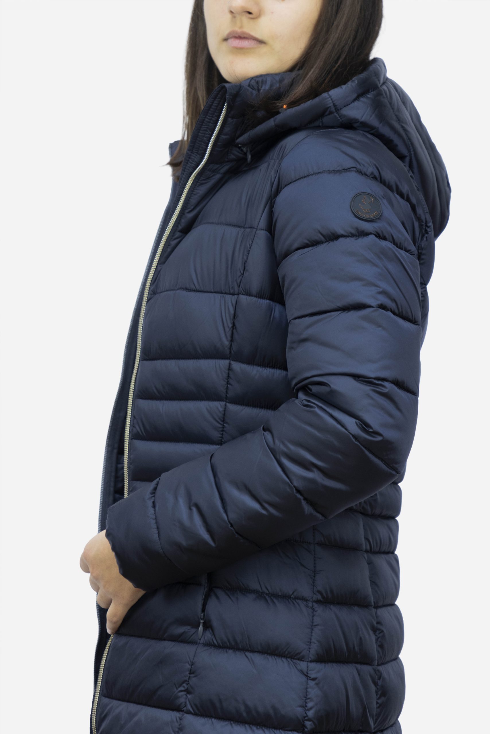 <strong>SAVE THE DUCK</strong> Piumino midi con cappuccio - immagine 11