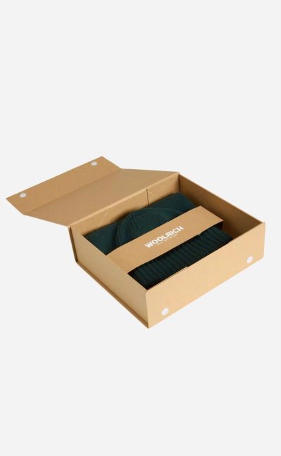 WOOLRICH Set con berretto e sciarpa in misto lana