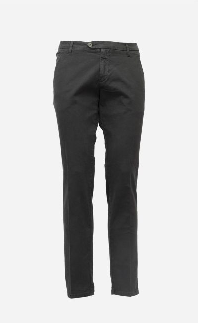 ROY ROGER’S Pantalone tasche america in gabardina nero