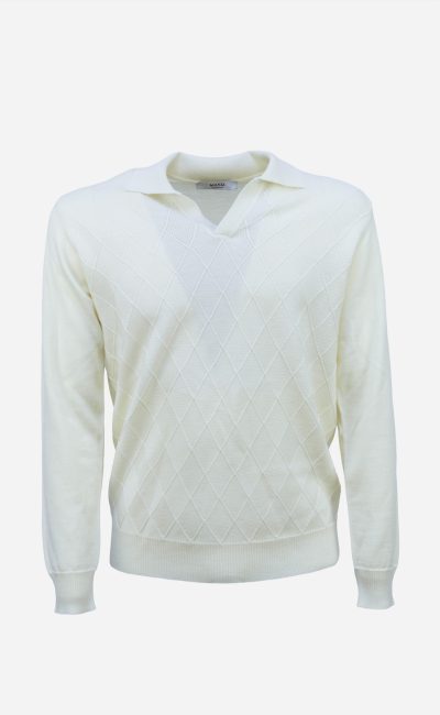 MASQ Maglia polo in lana vergine