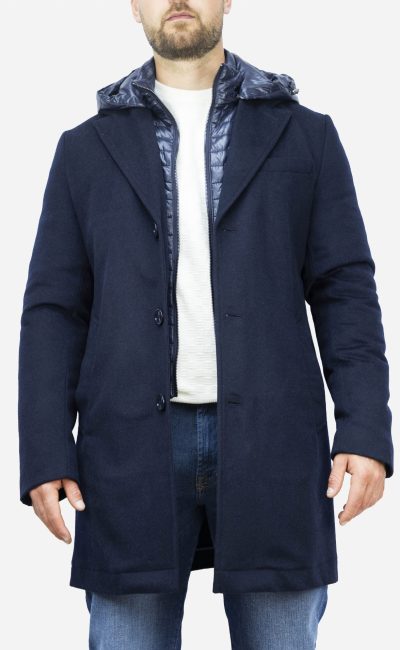 HESKIMO  Cappotto imbottito in blend di lana con cappuccio