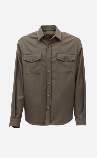 CRUNA  Giacca overshirt in lana tecnica