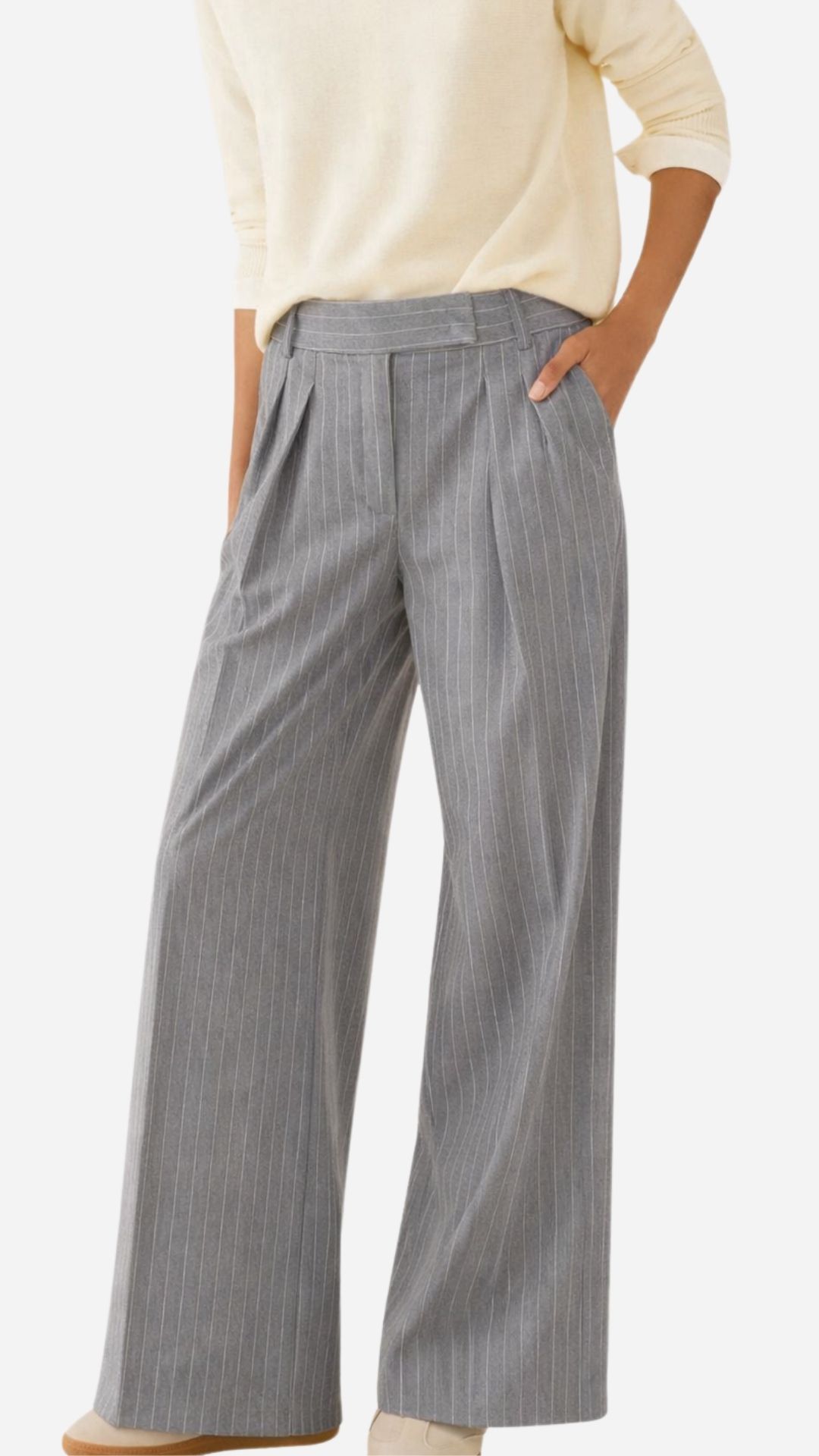 <strong>PENNY BLACK</strong> <br> Pantaloni gessati gamba dritta grigio melange - immagine 2