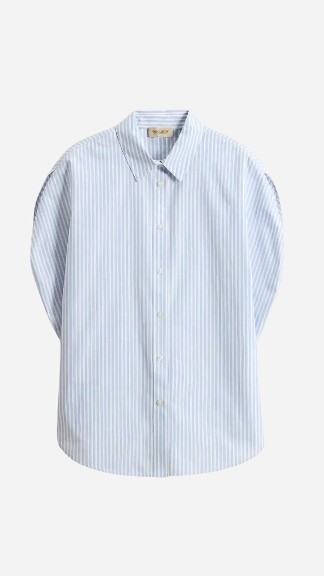 <strong> WOOLRICH </strong> Blusa in popeline di puro cotone a righe