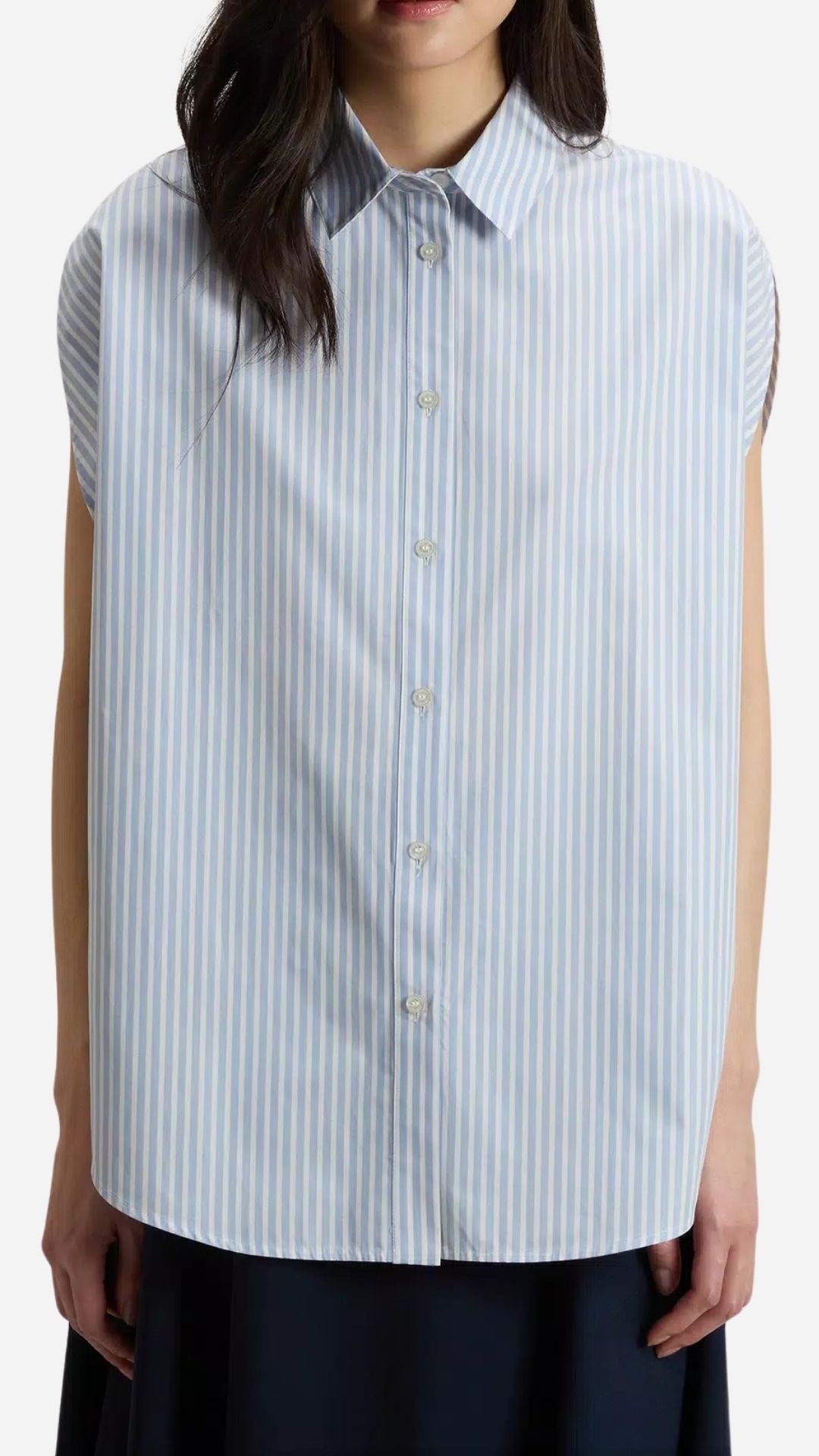 <strong> WOOLRICH </strong> Blusa in popeline di puro cotone a righe - immagine 3