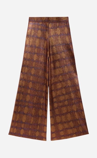 MOMONI’  Pantalone gamba dritta in maglia lurex