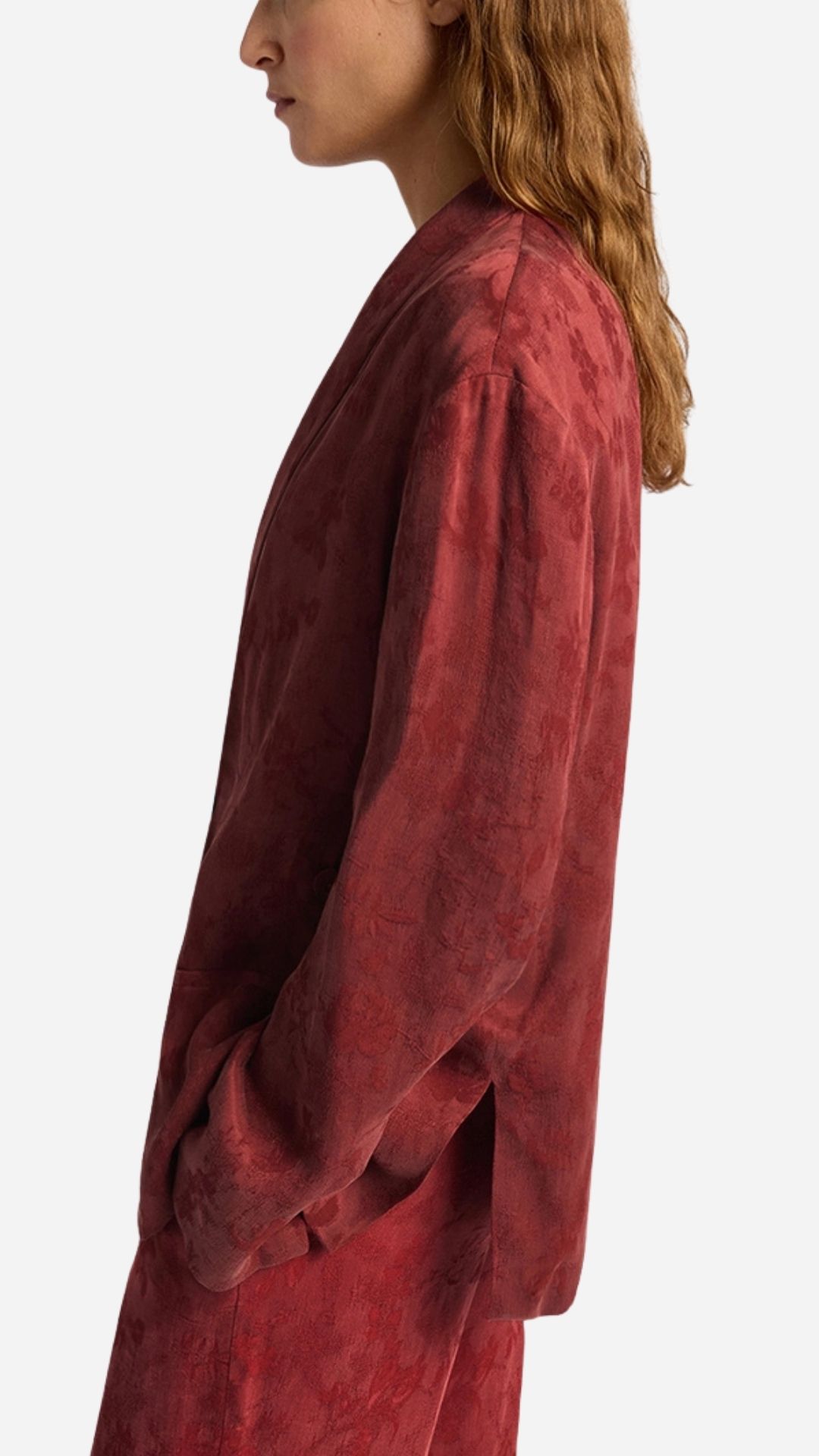 <strong>MOMONI'</strong> <br>Giacca monopetto jacquard floreale - immagine 3