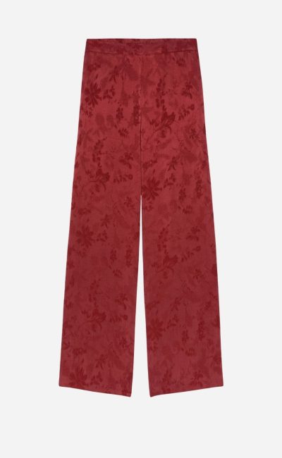 MOMONI’  Pantalone lungo dalla linea fluida in morbido jacquard
