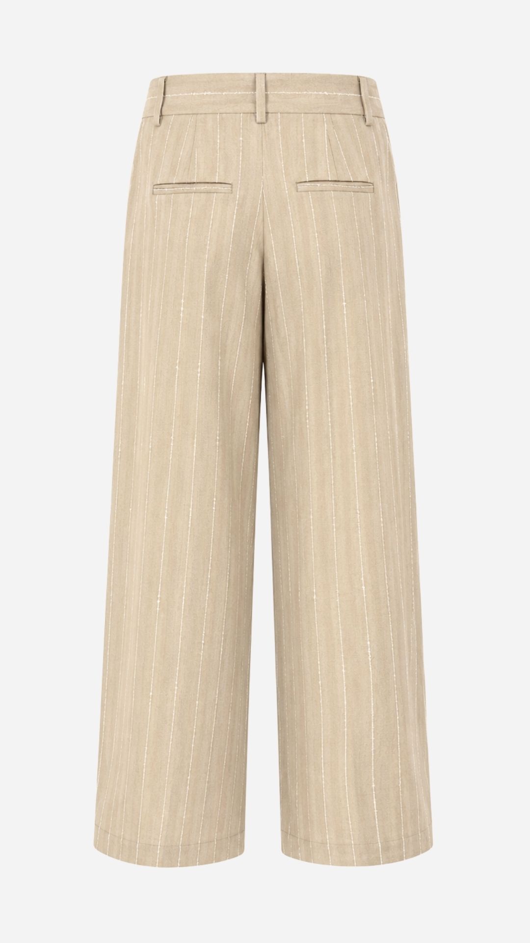 <strong> MANUEL RITZ </strong> Pantalone ampio con riga in cotone - immagine 5