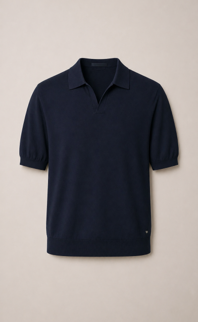 HESKIMOPolo a mezza manica in TenSilk blue