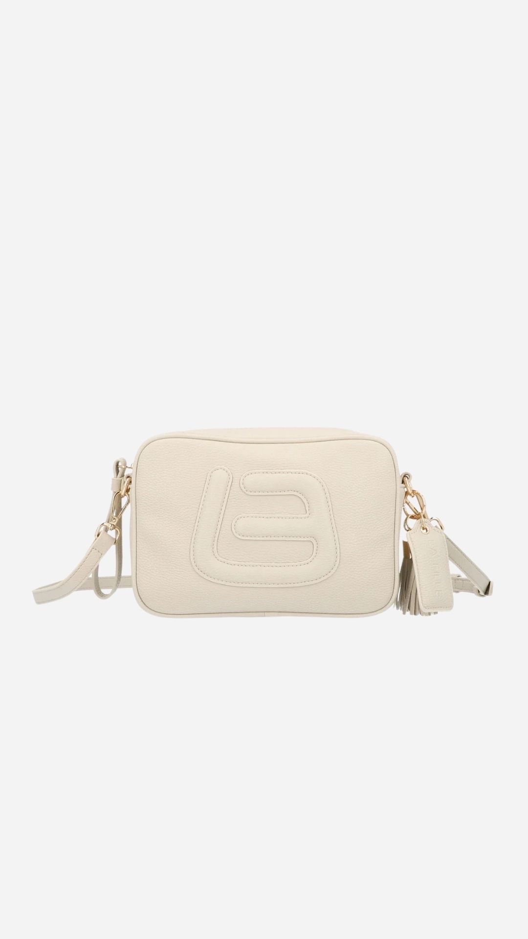 <strong>LA FILLE DES FLEURS</strong> <br> Borsa tracolla con zip ivory