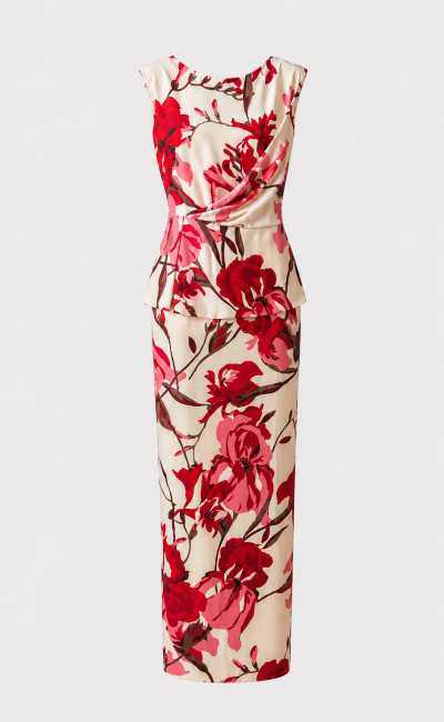 CHIARA BONI LA PETITE ROBE  Abito lungo Suzer stampa botanica