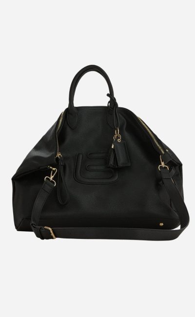 LA FILLE DES FLEURS Borsa in pelle vegana nero