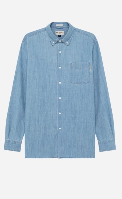 ROY ROGER’S Camicia in denim chambray botton down