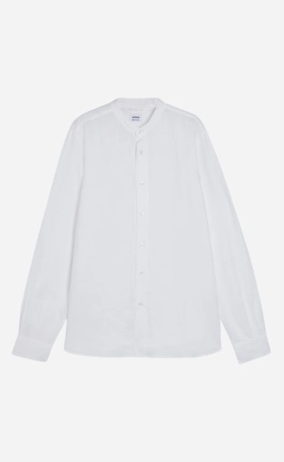ASPESI Camicia collo coreana in lino