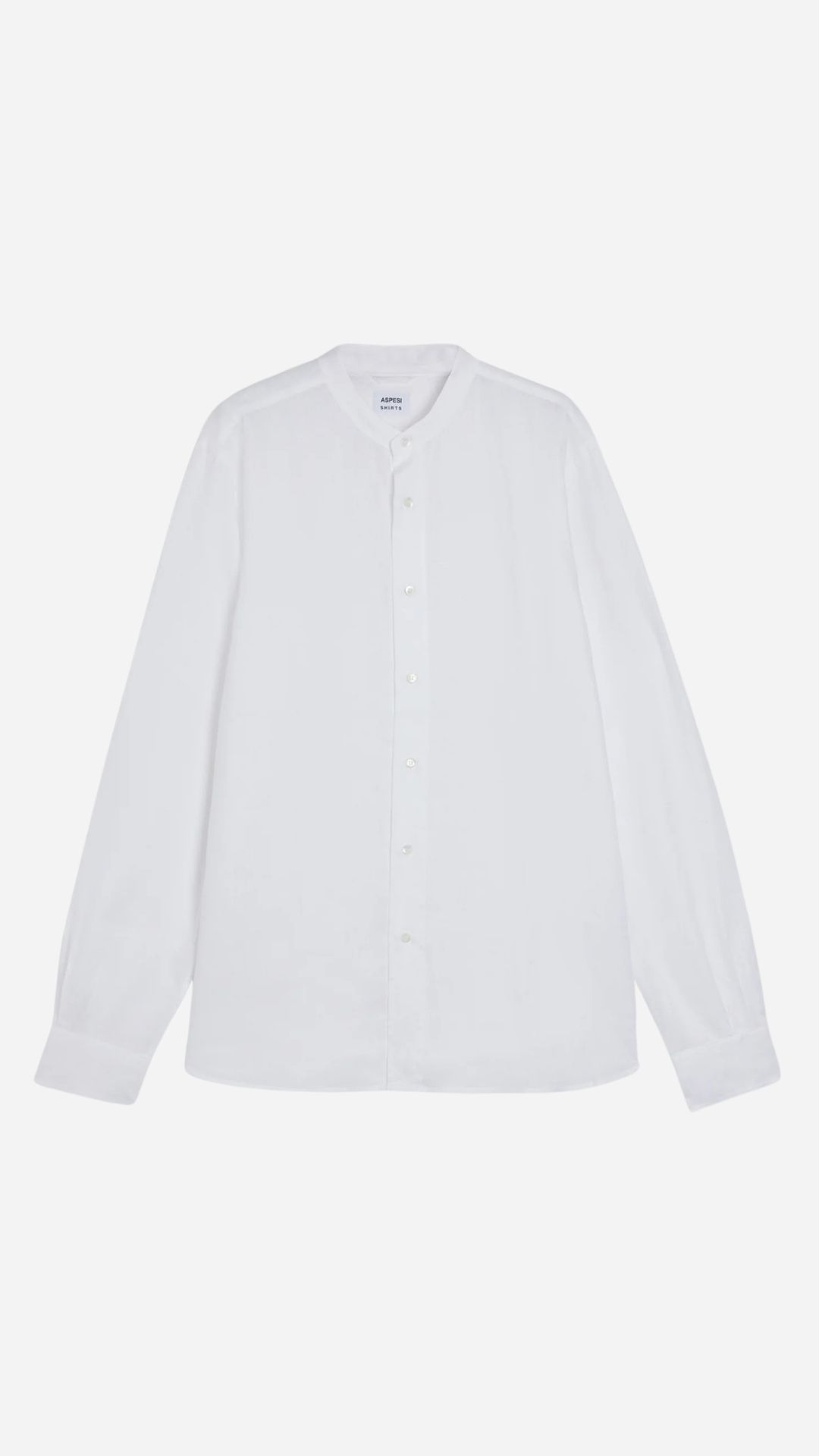 <strong>ASPESI</strong> Camicia collo coreana in lino