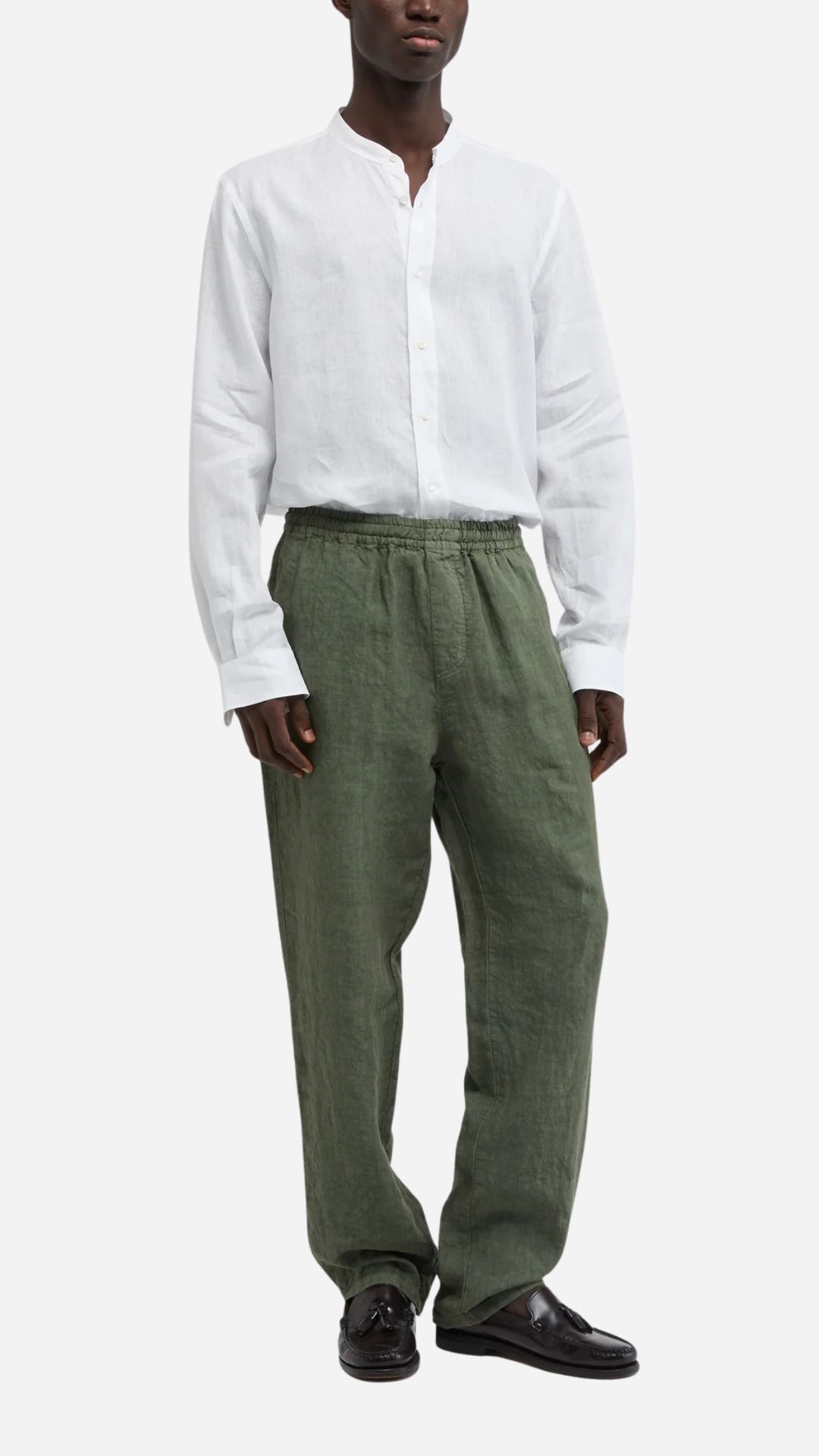 <strong>ASPESI</strong> Camicia collo coreana in lino - immagine 2
