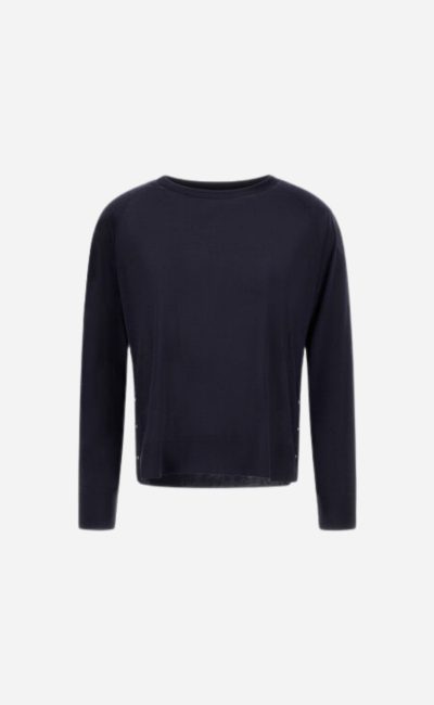  HERNO  Tshirt a maniche lunghein glam knit effect