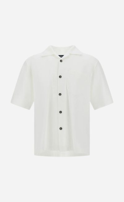  HERNO  Camicia a maniche corte in jersey knit effect