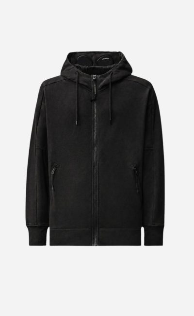 C.P. COMPANY Diagonal raised fleece goggle zip