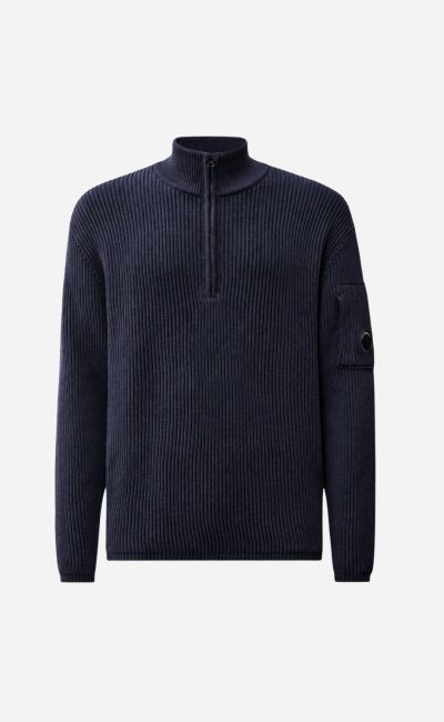 C.P. COMPANY Re-Wool lens half zip